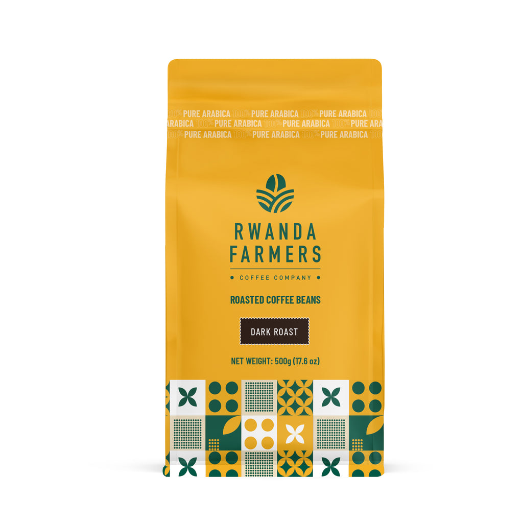 Rwanda Farmers Coffee 500g (1.1 Lb) Dark Roast Ground Coffee