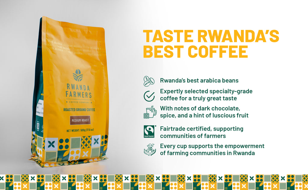 Rwanda Farmers Coffee 500g (1.1 Lb) Medium Roast Coffee Beans
