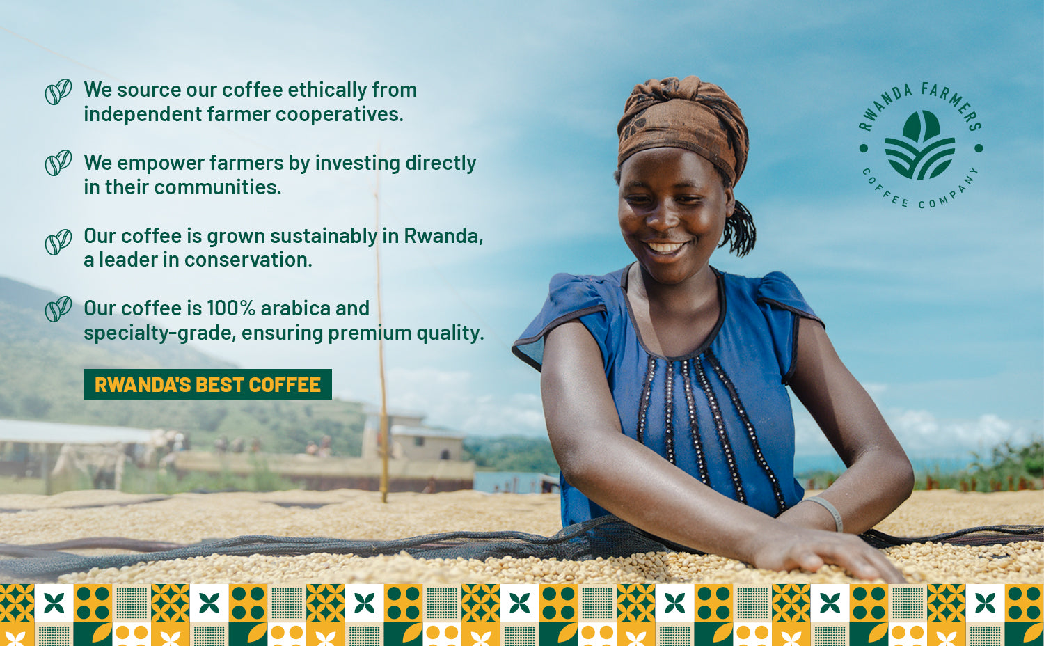 Rwanda Farmers Coffee 500g (1.1 Lb) Dark Roast Coffee Beans